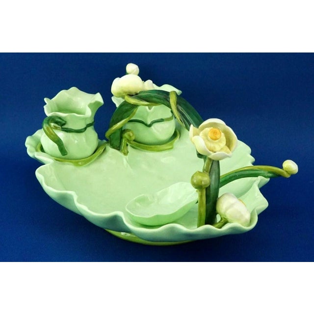 Late 19th Century Art Nouveau Strawberry Service in Vitrified Majolica by George Jones, England, 1882, Set of 5 For Sale - Image 5 of 18