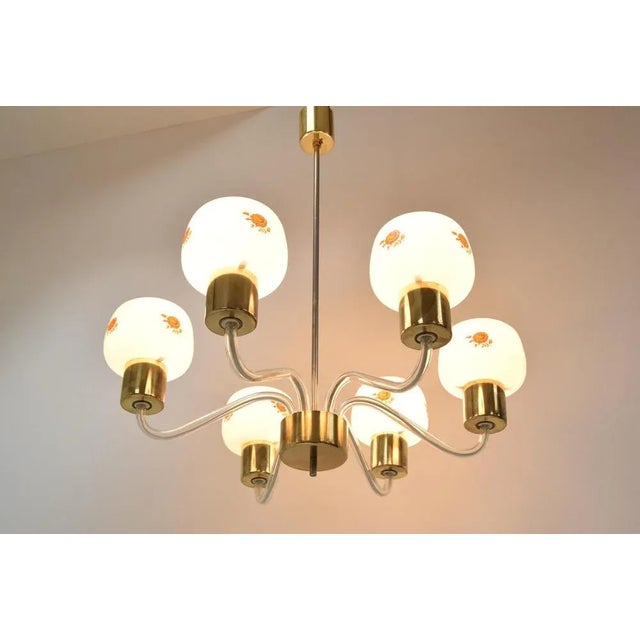 Mid-Century Chandelier from Kamenicky Senov, 1970s For Sale - Image 3 of 12