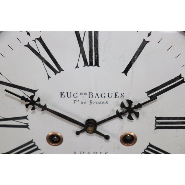 Late 19th Century Rare Eugene Bagues Dark and Bright Bronze French Cartel Clock With Putti For Sale - Image 5 of 11