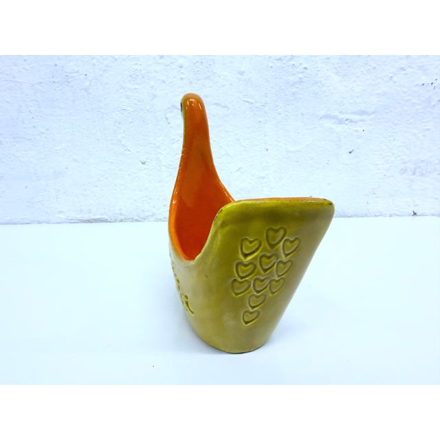 Orange Italian Studio Ceramic Goose Bowl by Aldo Londi for Bitossi, 1960s For Sale - Image 8 of 12