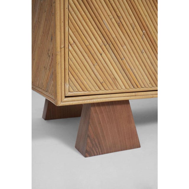 Contemporary Arrabida Rattan and Walnut Sideboard by Barracuda Interiors For Sale - Image 3 of 7