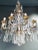 Antique 1900s Art Nouveau Brass Crystal Chandelier For Sale - Image 6 of 12