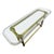 Mid-Century Modern Italian Style Gilded Brass Glass Top Console Hall Table For Sale