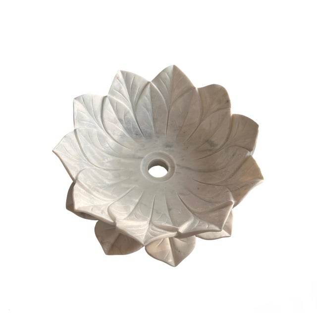 Not Yet Made - Made To Order Modern Handmade Lotus Floral Vessel Sink, Countertop Vanity Basin For Sale - Image 5 of 6