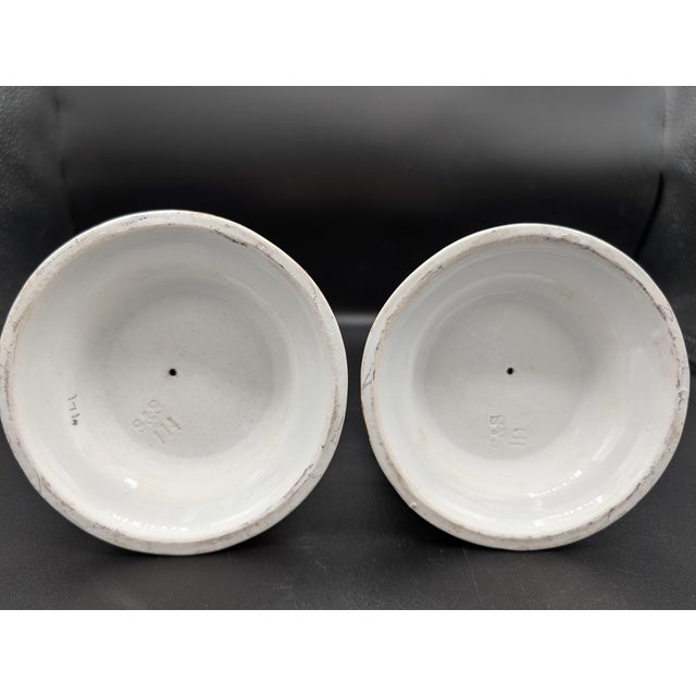1860s Staffordshire England Sutherland & Sons Two Figurines Candlesticks 8.5" For Sale - Image 10 of 10