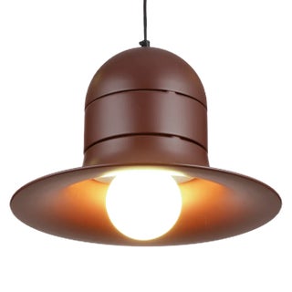 Mid-Century Brown Pendant Lamp, 1970s For Sale