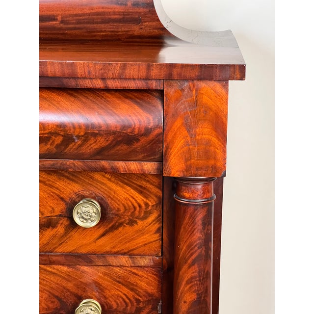 Antique American Empire Albany Four Drawer Chest C. 1840 For Sale In Boston - Image 6 of 14