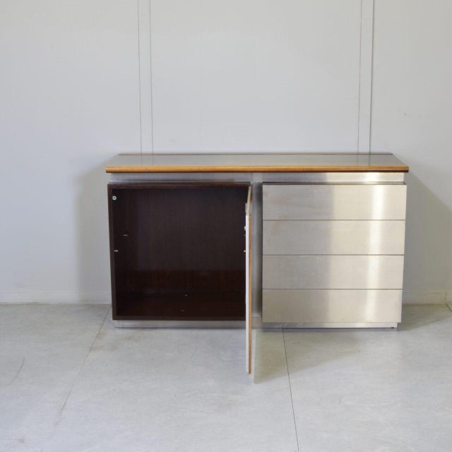 Giotto Stoppino Parioli Sideboard with Satin-Finished Steel by Giotto Stoppino for Acerbis, 1977 For Sale - Image 4 of 10