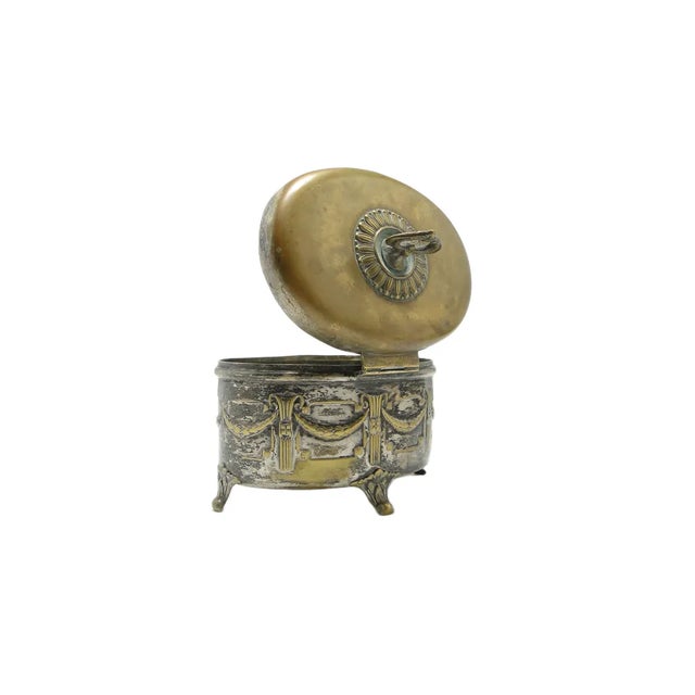 Metal Austro-Hungarian Art Nouveau Sugar Bowl, 1890s For Sale - Image 7 of 10