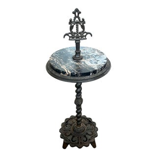 1900’s Rembrandt Smoking Marble Stand Side Table For Sale