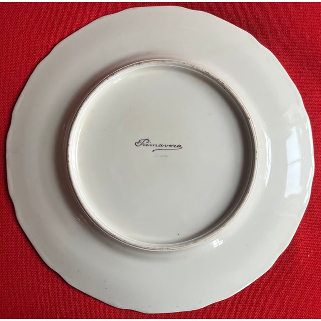 Large French Paris Porcelain Art Deco Charger Plate With Equestrian Silhouette of Horse & Rider Manner of Gio Ponti Signed Primavera For Sale - Image 4 of 5