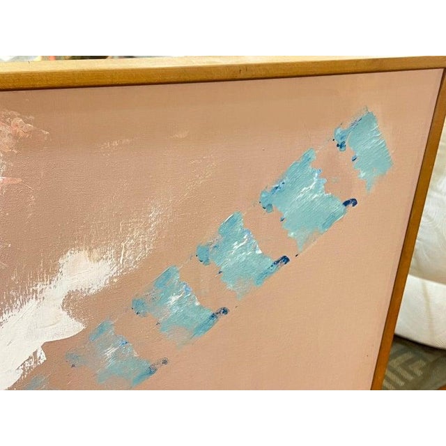 Large Signed Post Modern Abstract Expressionist Painting 1980's For Sale - Image 11 of 18