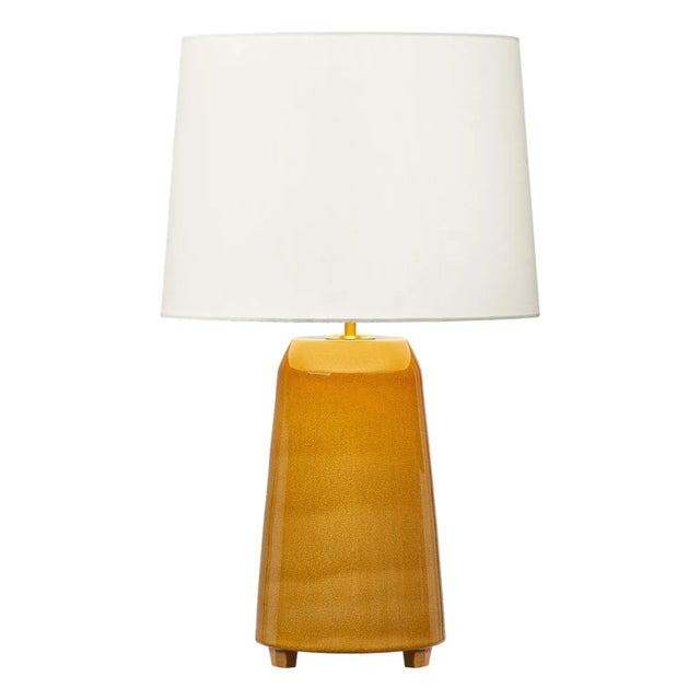 Hable by Visual Comfort Studio Nell Table Lamp in Cracked Honey Gold For Sale