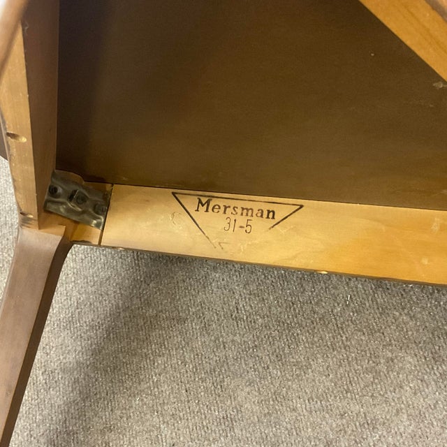 MidCentury Modern Mersman Guitar Pick Walnut Side Table. Chairish