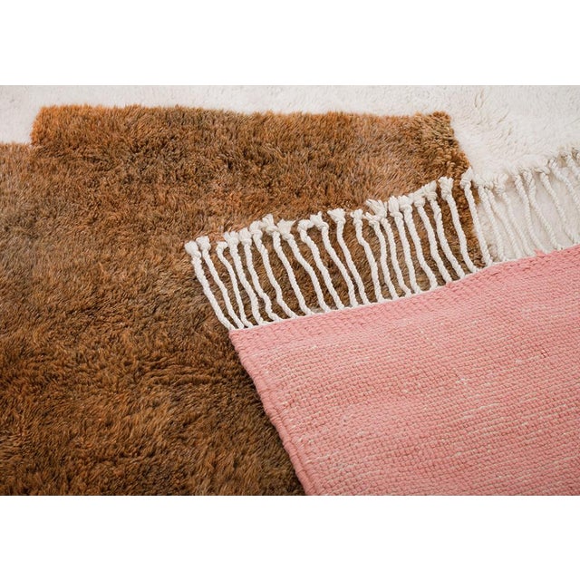 Textile Hand-Knotted Wool Rug by Azele Studio For Sale - Image 7 of 11