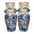 Blue and White Porcelain Vases With Landscape Motif - Set of 2 For Sale