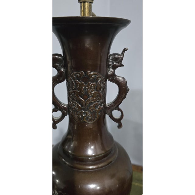 1920s Japanese Bronze Table Lamps, 1920, Set of 2 For Sale - Image 5 of 8