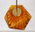 1970s Geometric Amber-Orange Glass Pendant Light For Sale - Image 4 of 8