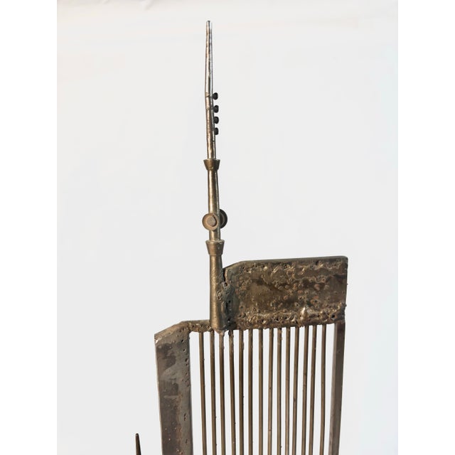 Silver 20th C. MCM Chicago Skyline Welded Metal Sculpture For Sale - Image 8 of 10