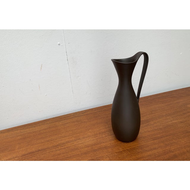 Mid-Century German Minimalist Pottery Carafe Vase from Wormser Terra-Sigillata, 1960s For Sale - Image 16 of 16