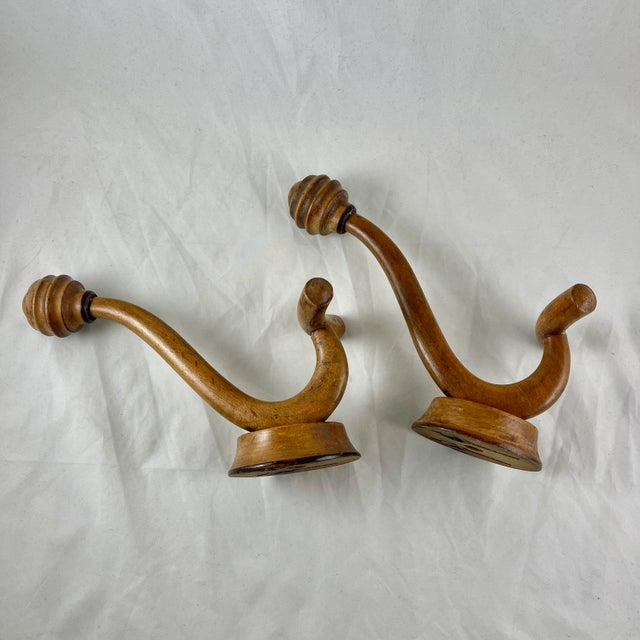 Art Nouveau French Art Nouveau Bentwood Coat & Hat Hooks, a Pair For Sale - Image 3 of 13