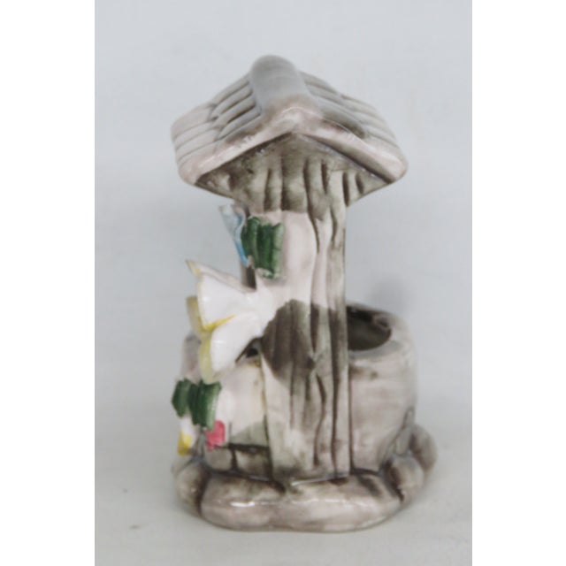 Hand Painted Porcelain Ceramic Wishing Well With Hanging Bucket Figurine 5047c For Sale - Image 10 of 15