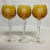 Mid-Century Hollywood Regency German Amber Hand Cut Crystal Wine Glasses - Set of 8. For Sale - Image 6 of 12