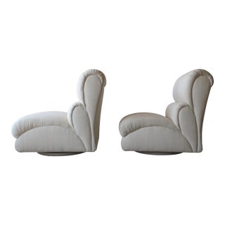 Oversized Post Modern Rocking Swivel Chairs - a Pair For Sale