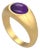 14kt Solid Gold Ring With Amethyst Cabochon, Size 5 For Sale