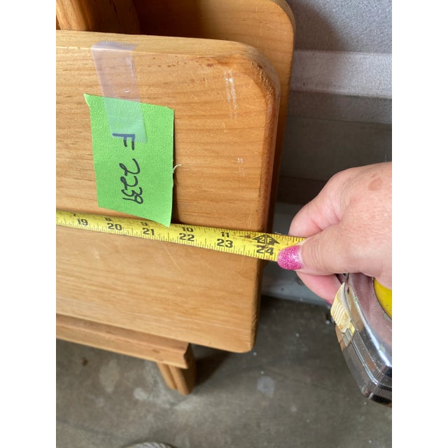 1980s Mahjong Oak Vintage Game Puzzle Camping Folding Table For Sale In Lexington, KY - Image 6 of 8