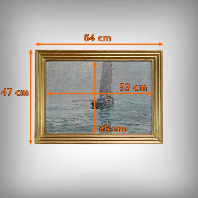 G. Lhermitte, In the Mist, 1934, Oil Painting For Sale - Image 10 of 13