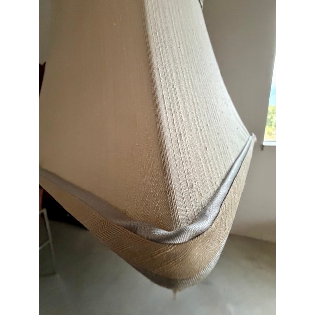 Stiffel 1960s Silk Tapered Sloped Square Transitional Traditional Lamp Shade For Sale - Image 11 of 18