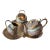 Mid 19th Century Kashmiri Tilted and Lacquered 5 Piece Coffee/Tea Service For Sale