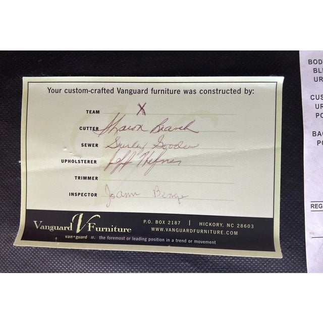 Anthropologie Tufted Chesterfield Sofa in Mist Felt Fabric by Vanguard Furniture For Sale - Image 12 of 12