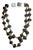Vintage 1980s–1990s Trifari Black Enamel & Gold-Tone Geometric Bead Demi-Parure For Sale