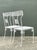 White Vintage Salterini Greek Key Wrought Iron Dining Chairs, Attributed - A Pair For Sale - Image 8 of 12