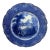 Antique Charles Meigh & Son Jenny Lind Flow Blue Charger, England C. 1855 For Sale