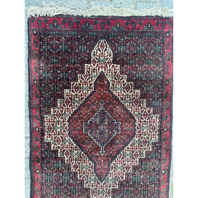 Small Kurdish Seneh Rug, 1980s For Sale - Image 4 of 14