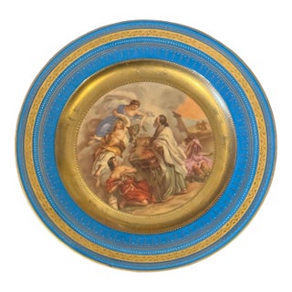 Antique Victorian Royal Vienna Porcelain Gilt Decorated Scenic Plate Diana For Sale