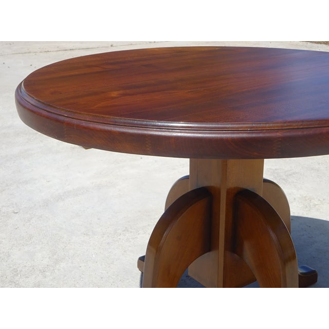 Coffee Table with Central 4-Legged Base, 1970s For Sale - Image 4 of 15