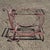 Antique Salterini Mt Vernon Wrought Iron Art Nouveau Pink Serving Bar Tea Cart with Glass Shelves (Glass included). Circa...