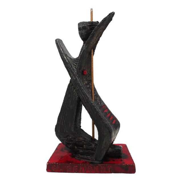 Mid Century Belgian Abstract Ceramic Sculpture, 1960s For Sale