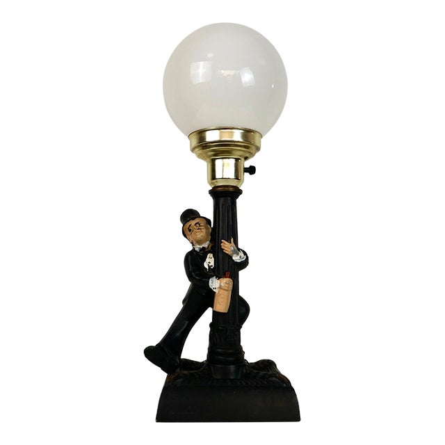 1950’s Mid-Century Charlie Chaplin Bar Table Lamp For Sale