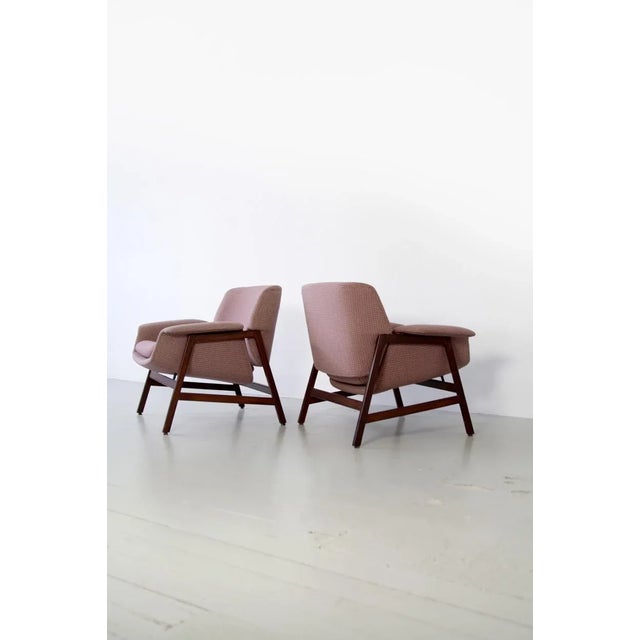 Wood Set of Model 849 Armchairs by Gianfranco Frattini for Cassina, 1960s For Sale - Image 7 of 18