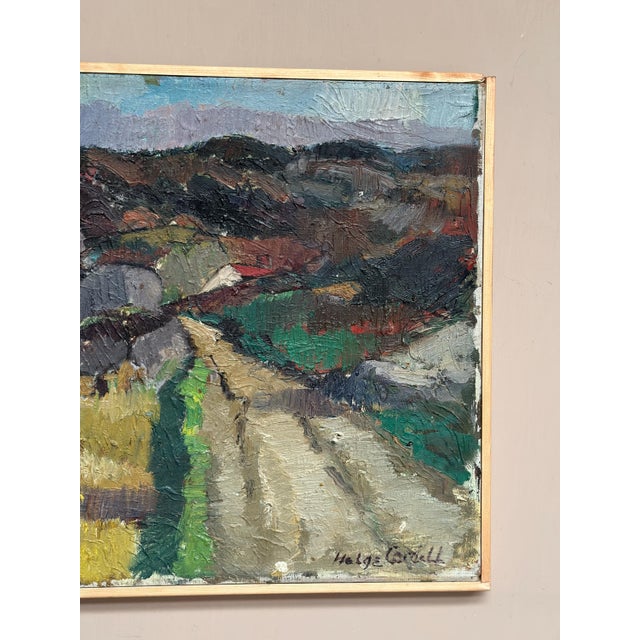 Mid-Century Modern Helge Cardell, Scandinavian Landscape, 1950s, Oil on Panel, Framed For Sale - Image 3 of 18