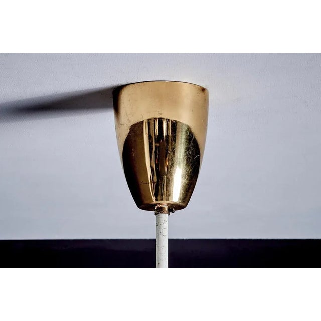 Metal Vintage Nine-Arm Chandelier in the style of Jean Royère, 1950s For Sale - Image 7 of 16