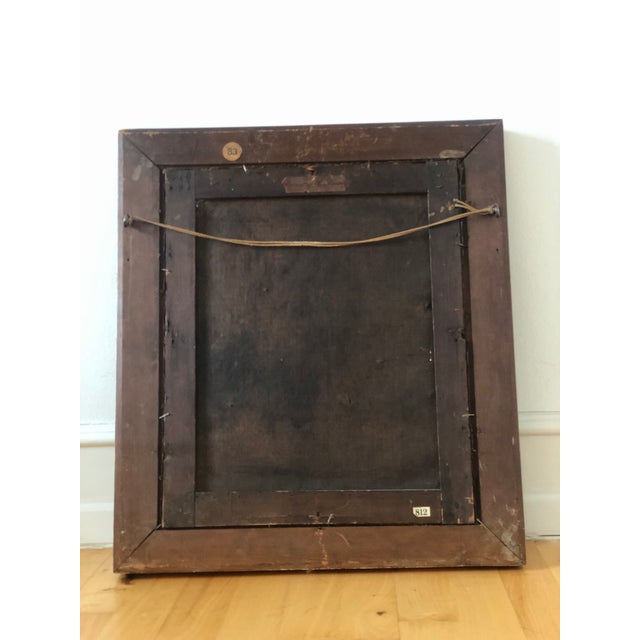 Wood Antique Original Gentleman Oil Painting: 19th Century Portrait For Sale - Image 7 of 9