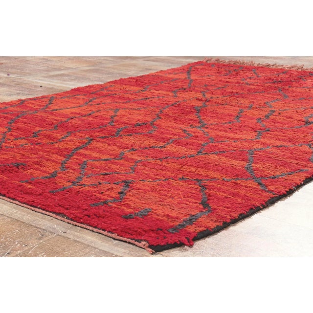 Textile Vintage Red Talsint Moroccan Rug - 05'00 X 08'03 For Sale - Image 7 of 10