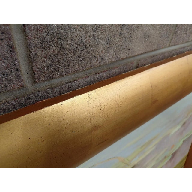 Late 20th Century Framed Signed Vera Oxley Waterlilies Oil on Canvas For Sale - Image 10 of 12