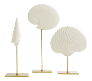 Celerie Kemble for Arteriors Shell Sculptures, Set of 3